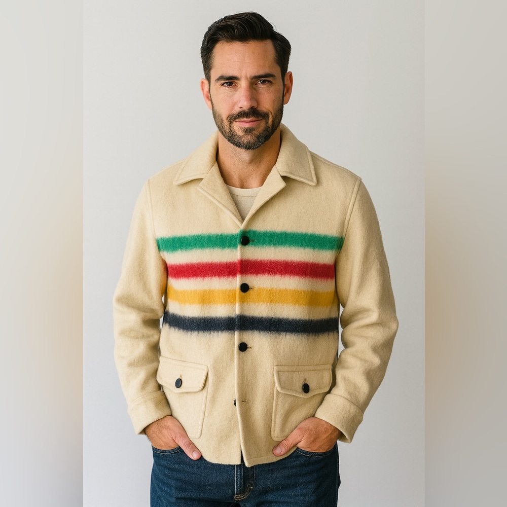 Vintage Hudson’s Bay virgin wool jacket 1970s - Picture 1 of 12